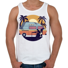 PRINTFASHION Kempingezés - Férfi atléta - Fehér atléta, trikó