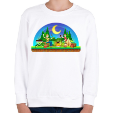 PRINTFASHION Kempingezés - Gyerek pulóver - Fehér