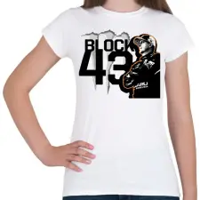 PRINTFASHION Ken Block narancs - Női póló - Fehér női póló