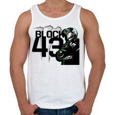 PRINTFASHION Ken Block zöld - Férfi atléta - Fehér atléta, trikó