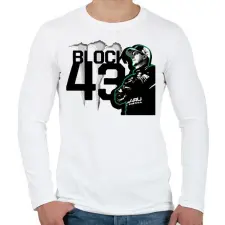 PRINTFASHION Ken Block zöld - Férfi hosszú ujjú póló - Fehér férfi póló