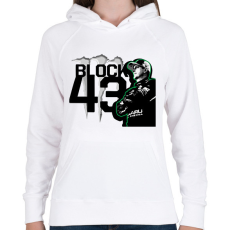 PRINTFASHION Ken Block zöld - Női kapucnis pulóver - Fehér