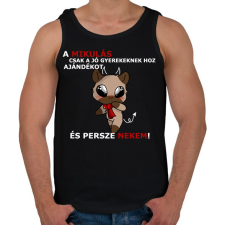 PRINTFASHION Kenny, a capybara és a Mikulás - Férfi atléta - Fekete női trikó