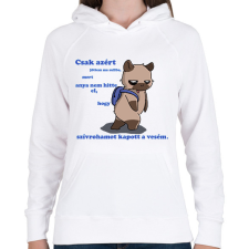 PRINTFASHION Kenny, a capybara és a suli - Női kapucnis pulóver - Fehér női pulóver, kardigán