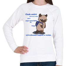 PRINTFASHION Kenny, a capybara és a suli - Női pulóver - Fehér női pulóver, kardigán
