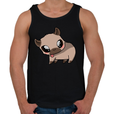 PRINTFASHION Kenny, a capybara - Férfi atléta - Fekete atléta, trikó