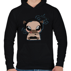 PRINTFASHION Kenny, a capybara gamer - Férfi kapucnis pulóver - Fekete