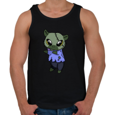 PRINTFASHION Kenny, a capybara zombi jelmezben - Férfi atléta - Fekete