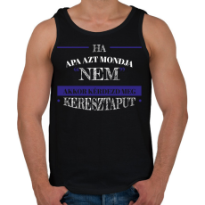 PRINTFASHION Kérdezd meg keresztaput - Férfi atléta - Fekete