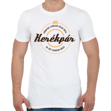 PRINTFASHION kerekpar-brown-orange - Férfi póló - Fehér férfi póló