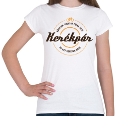 PRINTFASHION kerekpar-brown-orange - Női póló - Fehér