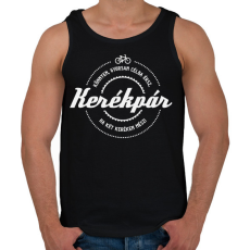 PRINTFASHION kerekpar-white - Férfi atléta - Fekete