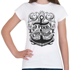 PRINTFASHION Keresd a kincsedet - Női póló - Fehér női póló