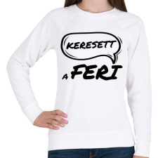 PRINTFASHION KERESETT A FERI - Női pulóver - Fehér női pulóver, kardigán