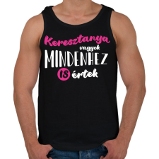 PRINTFASHION Keresztanya vagyok - fehér - Férfi atléta - Fekete atléta, trikó