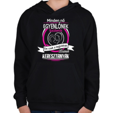 PRINTFASHION Keresztanyák - Gyerek kapucnis pulóver - Fekete