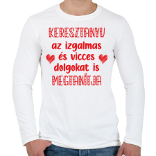 PRINTFASHION Keresztanyu megtanítja - Férfi hosszú ujjú póló - Fehér férfi póló