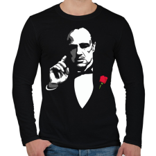 PRINTFASHION Keresztapa, The godfather - Férfi hosszú ujjú póló - Fekete férfi póló