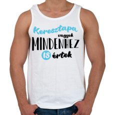 PRINTFASHION Keresztapa vagyok - fekete - Férfi atléta - Fehér