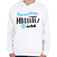 PRINTFASHION Keresztapa vagyok - fekete - Gyerek kapucnis pulóver - Fehér gyerek pulóver, kardigán