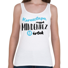 PRINTFASHION Keresztapa vagyok - fekete - Női atléta - Fehér női trikó