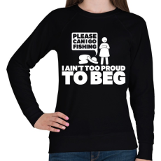 PRINTFASHION Kérlek, elmehetek pecázni...? - Női pulóver - Fekete