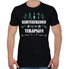 PRINTFASHION Kertészkedés a terápiám - Férfi póló - Fekete férfi póló