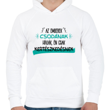 PRINTFASHION Kertészkedés - Férfi kapucnis pulóver - Fehér férfi pulóver, kardigán