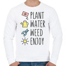 PRINTFASHION Kertészkedés - Ültesd locsold élvezd - Férfi pulóver - Fehér férfi pulóver, kardigán