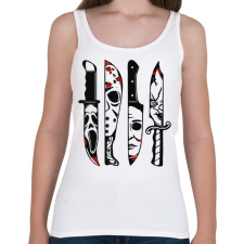 PRINTFASHION Késes gyilkosok - Női atléta - Fehér női trikó