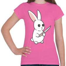 PRINTFASHION Késes nyúl - Női póló - Rózsaszín női póló