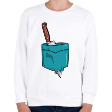 PRINTFASHION Késes zseb - Gyerek pulóver - Fehér gyerek pulóver, kardigán