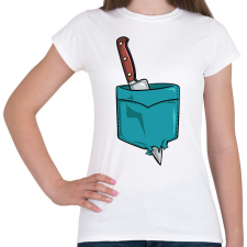 PRINTFASHION Késes zseb - Női póló - Fehér női póló