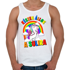 PRINTFASHION Készen állok a sulira - Férfi atléta - Fehér