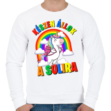 PRINTFASHION Készen állok a sulira - Férfi pulóver - Fehér férfi pulóver, kardigán