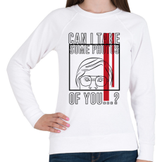 PRINTFASHION Készíthetek rólad pár fotót...? - Női pulóver - Fehér
