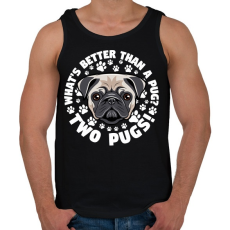 PRINTFASHION Két kutya jobb mint egy - Férfi atléta - Fekete