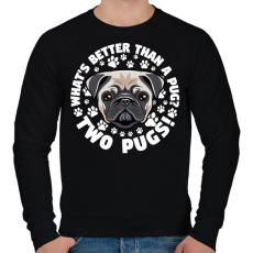 PRINTFASHION Két kutya jobb mint egy - Férfi pulóver - Fekete