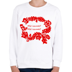 PRINTFASHION Két pejló páros minta #1 - Gyerek pulóver - Fehér