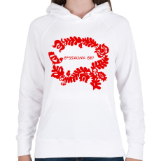 PRINTFASHION Két pejló páros minta #2 - Női kapucnis pulóver - Fehér