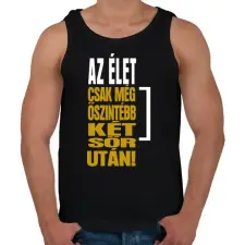 PRINTFASHION Két sör után - Férfi atléta - Fekete atléta, trikó