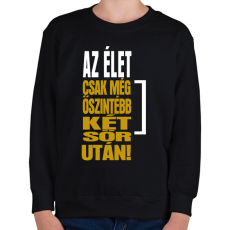 PRINTFASHION Két sör után - Gyerek pulóver - Fekete