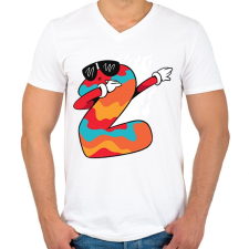 PRINTFASHION Kétéves - Férfi V-nyakú póló - Fehér férfi póló