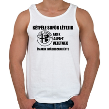 PRINTFASHION Kétféle Alfa Sofőr - Férfi atléta - Fehér atléta, trikó