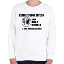 PRINTFASHION Kétféle Alfa Sofőr - Gyerek pulóver - Fehér gyerek pulóver, kardigán