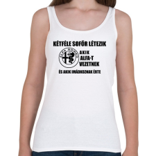 PRINTFASHION Kétféle Alfa Sofőr - Női atléta - Fehér női trikó