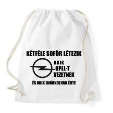 PRINTFASHION ketfele sofor opel - Sportzsák, Tornazsák - Fehér tornazsák