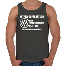 PRINTFASHION Kétféle VW Sofőr - Férfi atléta - Sötétszürke atléta, trikó