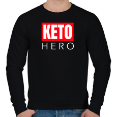 PRINTFASHION KETO HERO - Férfi pulóver - Fekete