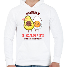 PRINTFASHION ketosis - Férfi kapucnis pulóver - Fehér férfi pulóver, kardigán